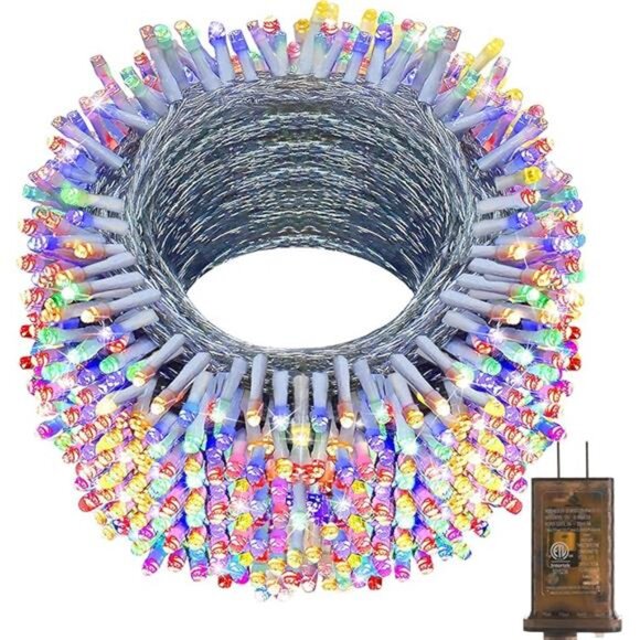 403ft 1000 LED String Lights Outdoor Christmas Lights 8 Modes & Timer